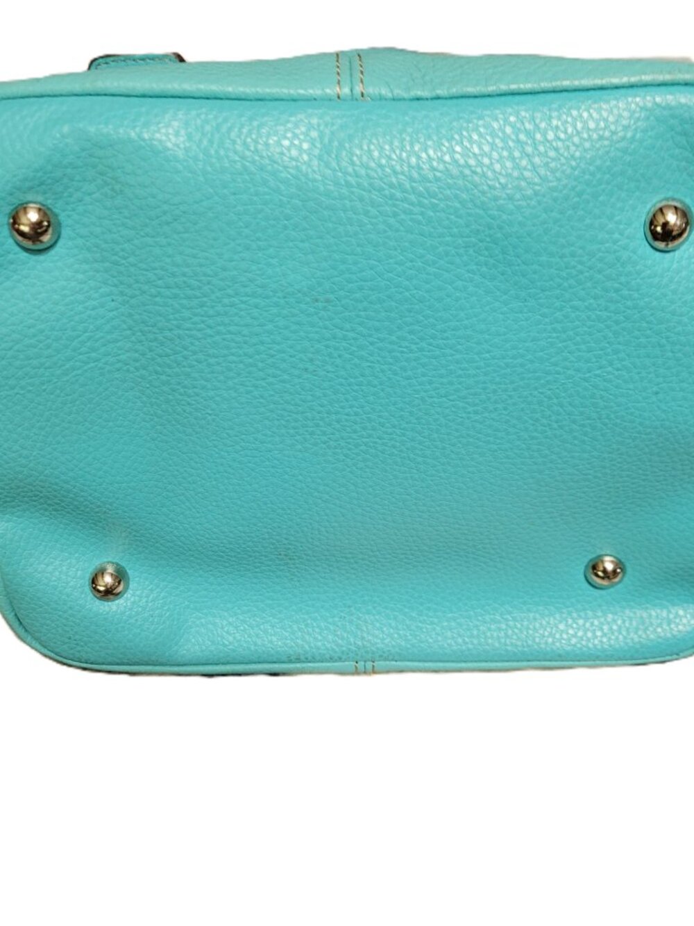 P2909-Tignanello Teal Pebbled Leather Satchel Bag - Picture 3 of 5